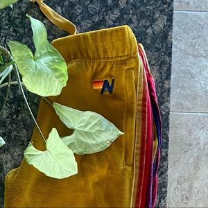 Aviator Nation Velour Wide Leg Track Pants/Unisex